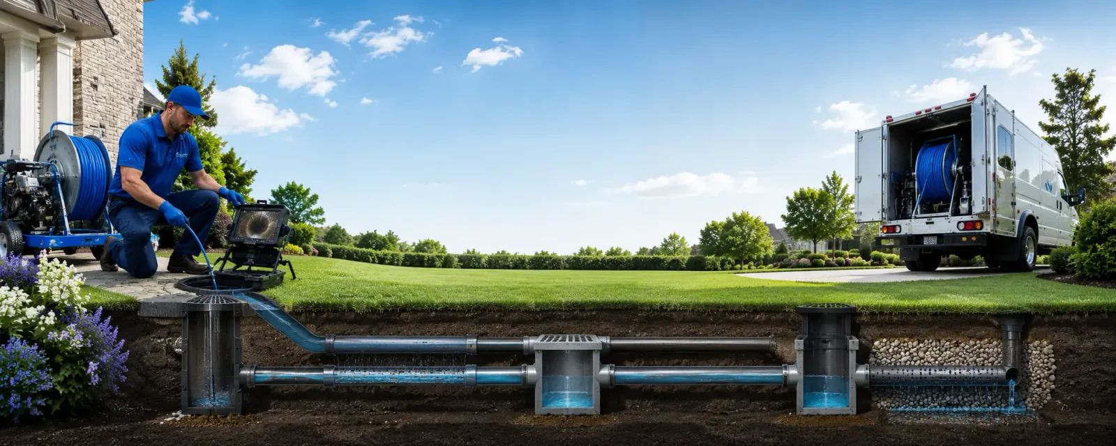 Outdoor drain cleaning information for North Bloomfield, OH